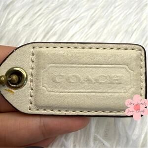2" y2k COACH Vintage  Fob Bag Charm Hang tag Hangtag